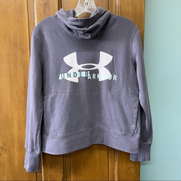 Under Armour women's small loose fit hooded sweatshirt hoodie slit pockets - Picture 1 of 5